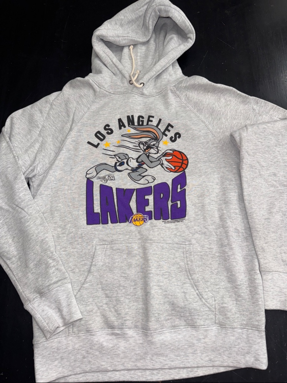 Los Angeles Lakers Space Jam athletic gray hoodie. size large. like new.